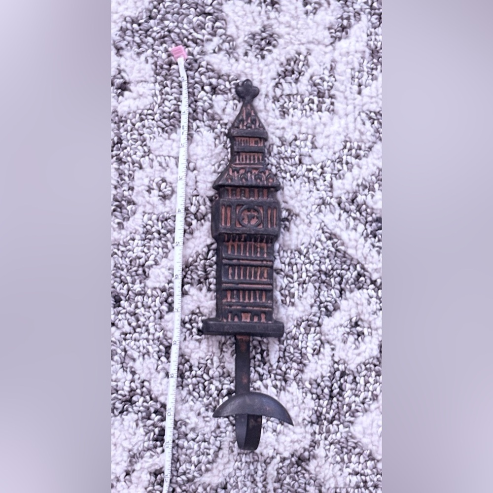 Vintage Big Ben Wall Hook - Iron? Eiffel Tower & Empire State Building, too